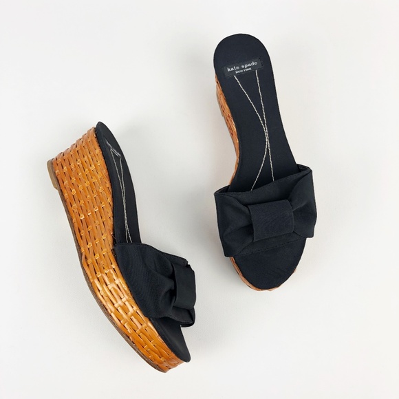 kate spade Shoes - VTG Kate Spade New York Rattan/Wicker Wedge Sandal